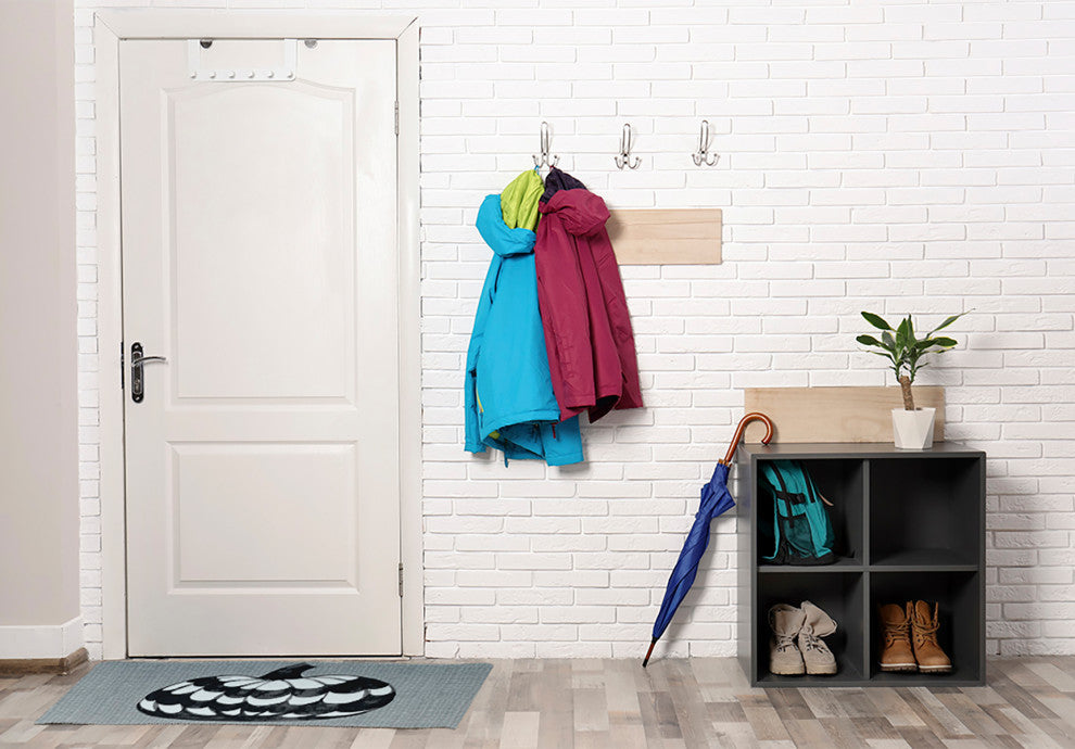 Pumpkin Single Fall Design Chenille Area Rug, Gray, 2'x3'