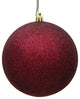 15.75" Burgundy Glitter Ball Drilled