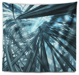 Fractal 3D Stripes Everywhere Contemporary Wall Tapestry, 92"x78"