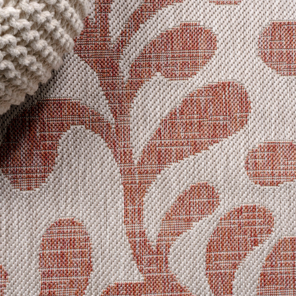Vine All Over Indoor/Outdoor Red/Beige 8'x10' Area Rug