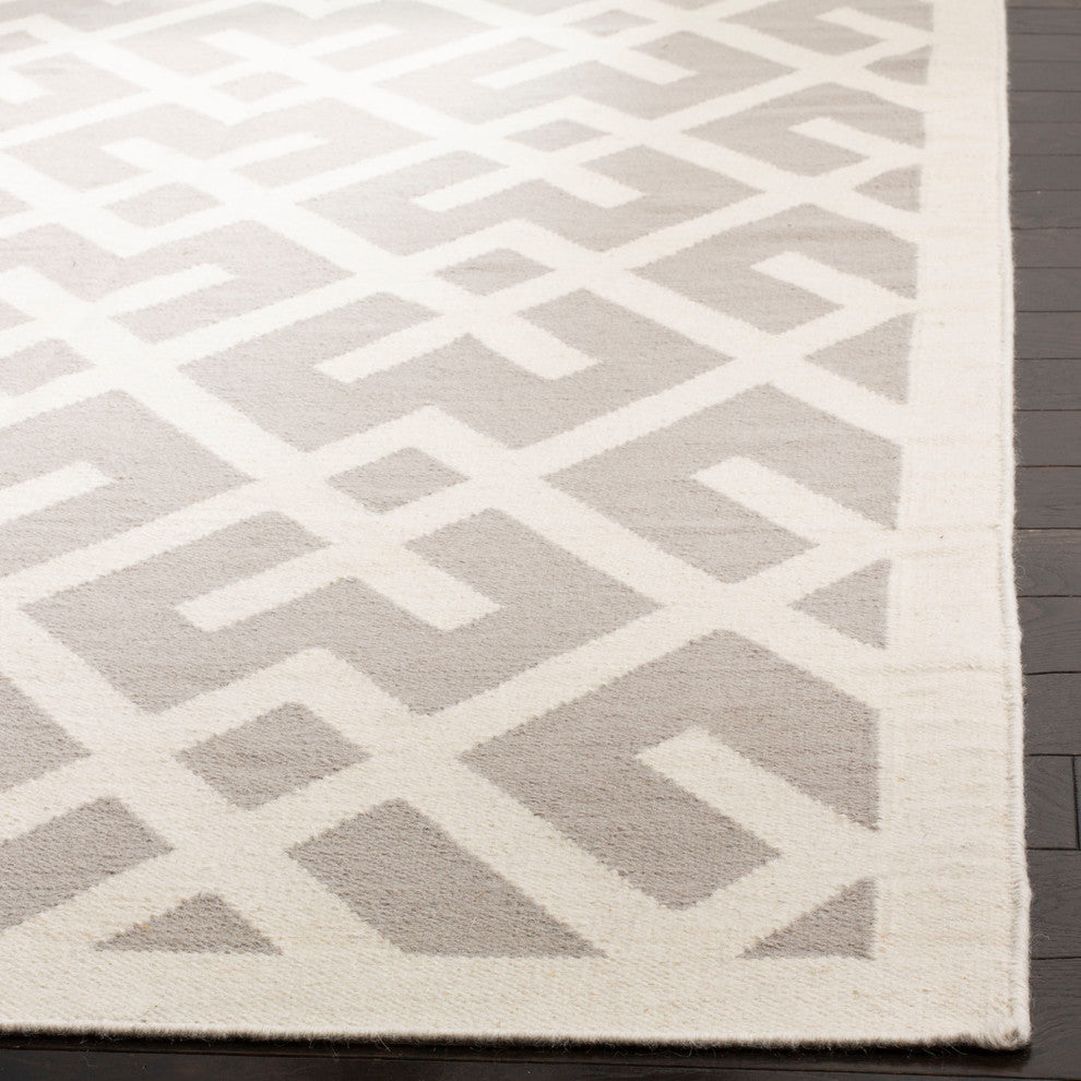 Safavieh Dhurries Dhu552G Gray, Ivory Area Rug