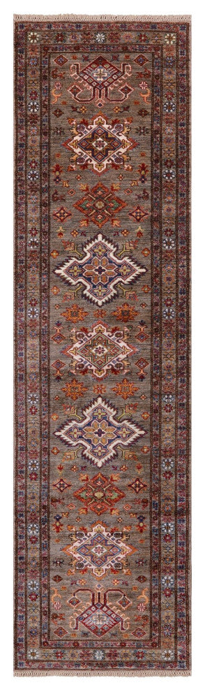 Super Kazak Handmade Wool Runner Rug 2' 8" X 10' 2" Q8349