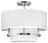 Graham Medium Semi-Flush Mount in Polished Nickel
