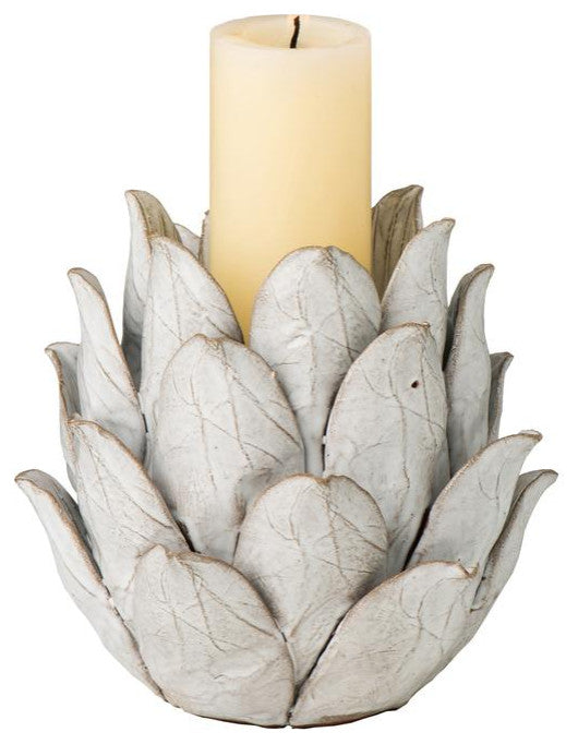 White Artichoke Candleholder
