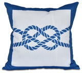 Nautical Knot, Geometric Print Pillow, Blue, 16"x16"