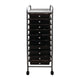 10 Drawer Organizer, Smoke-colored Drawers