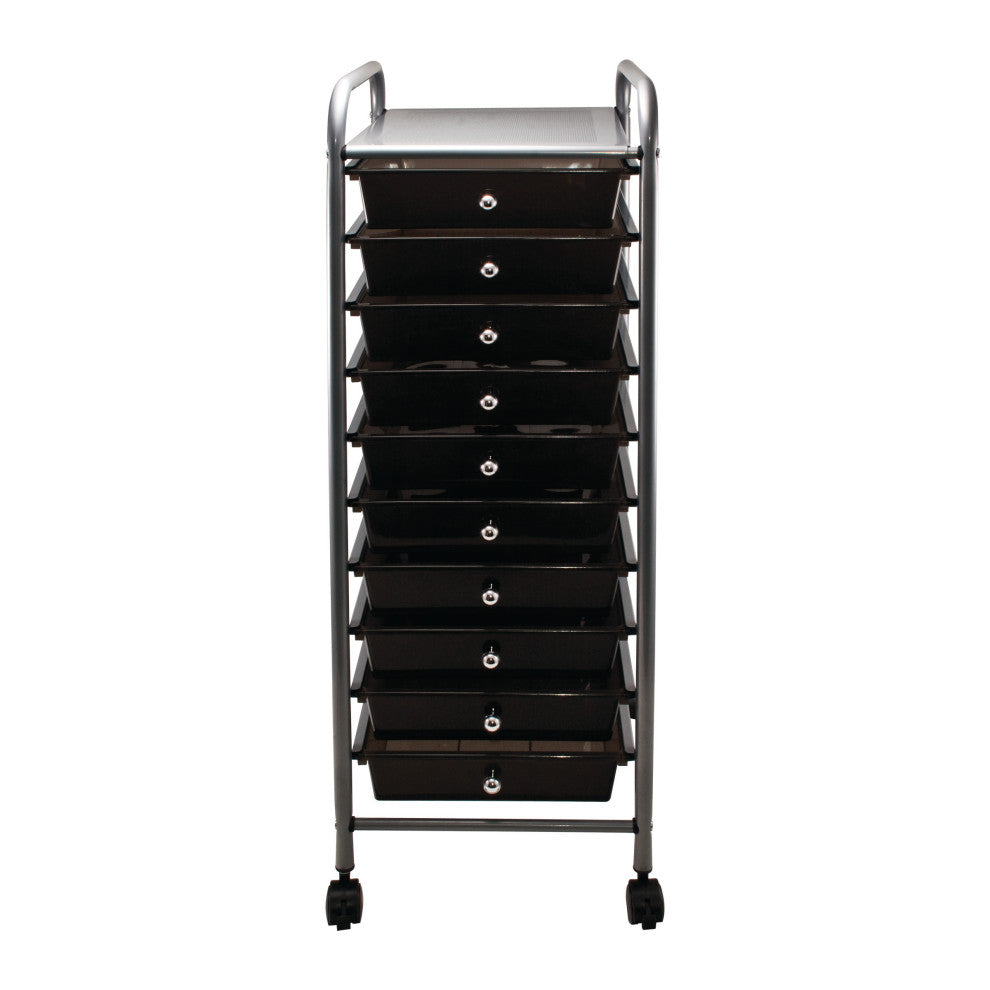 10 Drawer Organizer, Smoke-colored Drawers