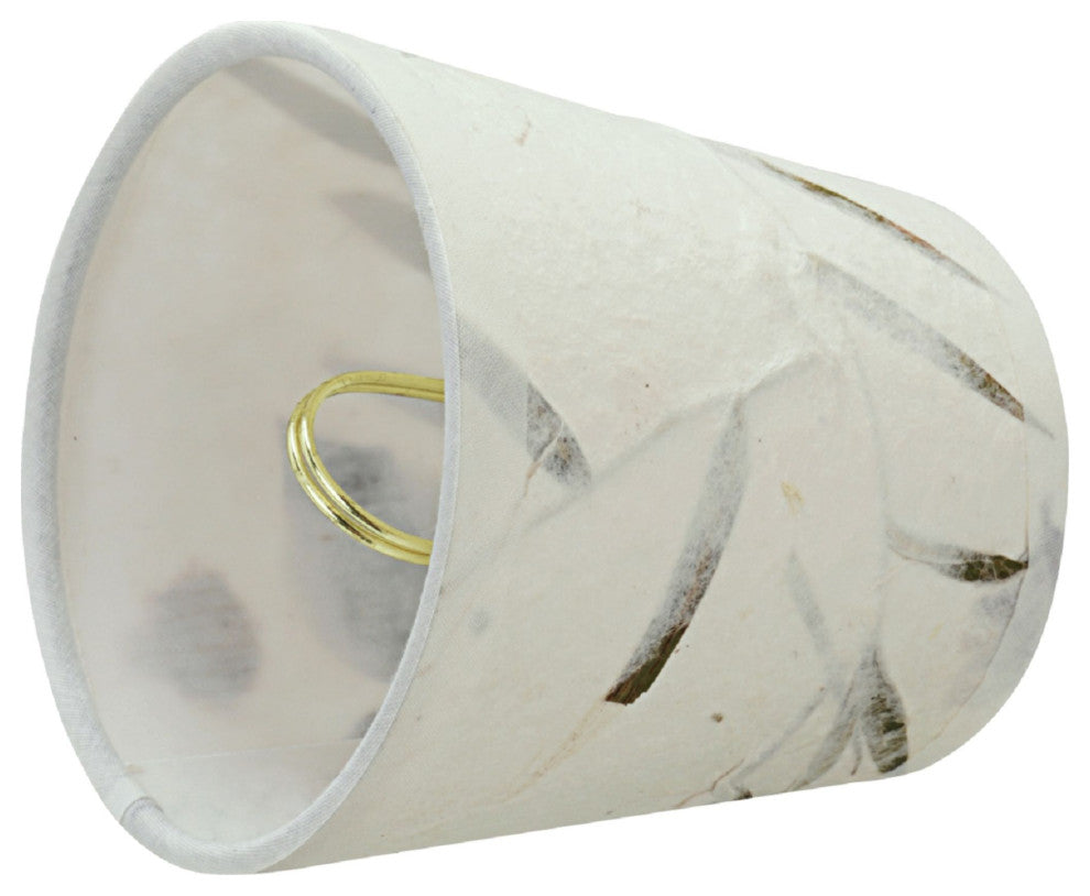 Aspen Creative 32720-X Hardback Empire Clip-On Lamp Shade Off White 3" x 4" x 4"