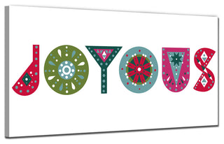 Ready2HangArt 'Joyous' Wrapped Canvas Christmas Wall Art
