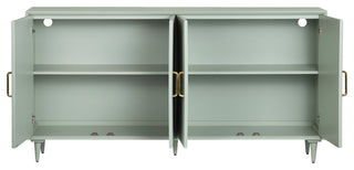 Arvada Sage Green Four Door Media Credenza Sideboard