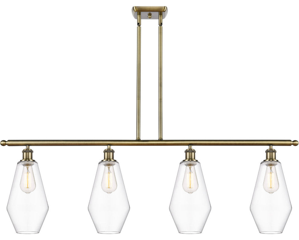 Innovations 516-4I-AB-G652-7-LED 4-Light Island Light, Antique Brass