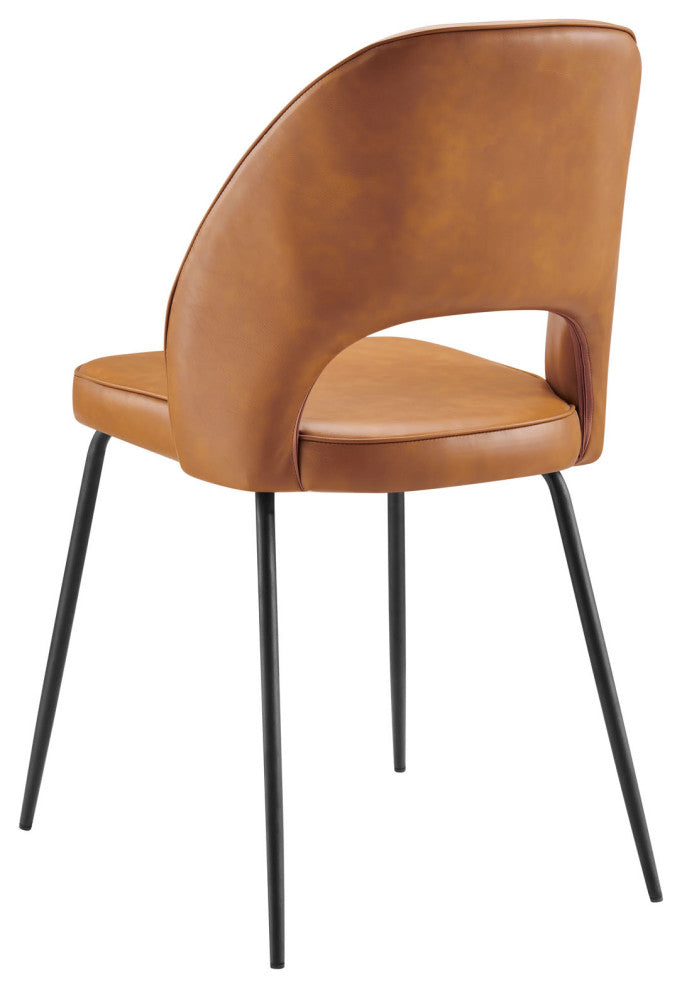 Side Dining Chair, Set of 2, Tan Black, Velvet, Modern, Cafe Bistro Hospitality