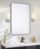 Kira Home Sol 10" Wall Sconce, Frosted Glass Shade, for Bathroom/, (2)