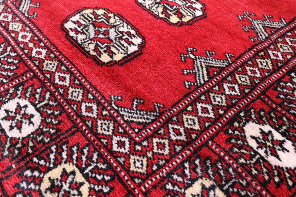 Signed Silky Bokhara Handmade Runner Rug 2' 7" X 8' 6" - Q13774