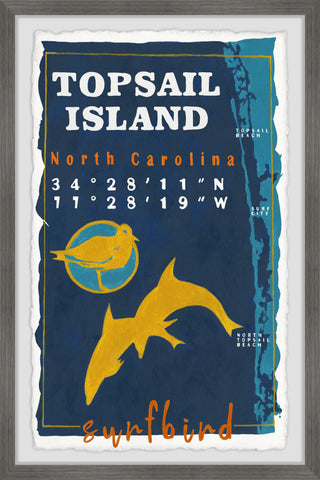 "Surfbird" Framed Painting Print, 24x36