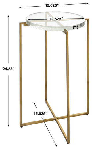 Uttermost Star-crossed Glass Accent Table