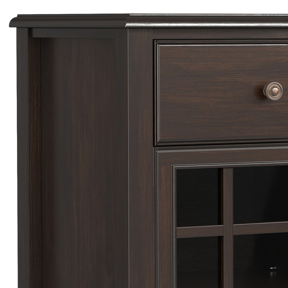 Connaught Solid Wood Sideboard Buffet, Chestnut Brown
