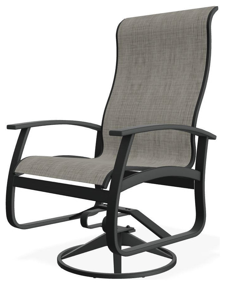 Belle Isle Sling Outdoor Swivel Rocker, Smoke/Graphite