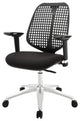 Modern Designer Home Business Office Furniture Work Desk Chair, Fabric, Black