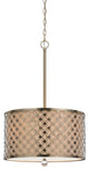 60W Myrtle Metal Pendant, Antiqued Brass Finish