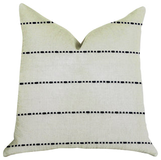 Interweave Vanilla Bean Luxury Throw Pillow in Black and White, 26"x26"