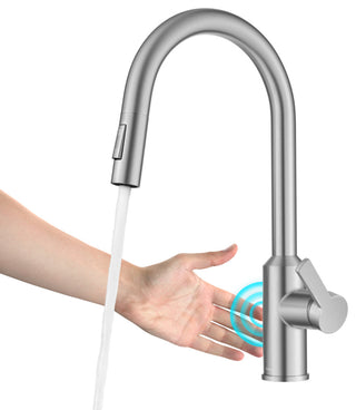 Oletto Touchless Sensor Pulldown Single Handle Kitchen Faucet, Spot Free Stainless Steel