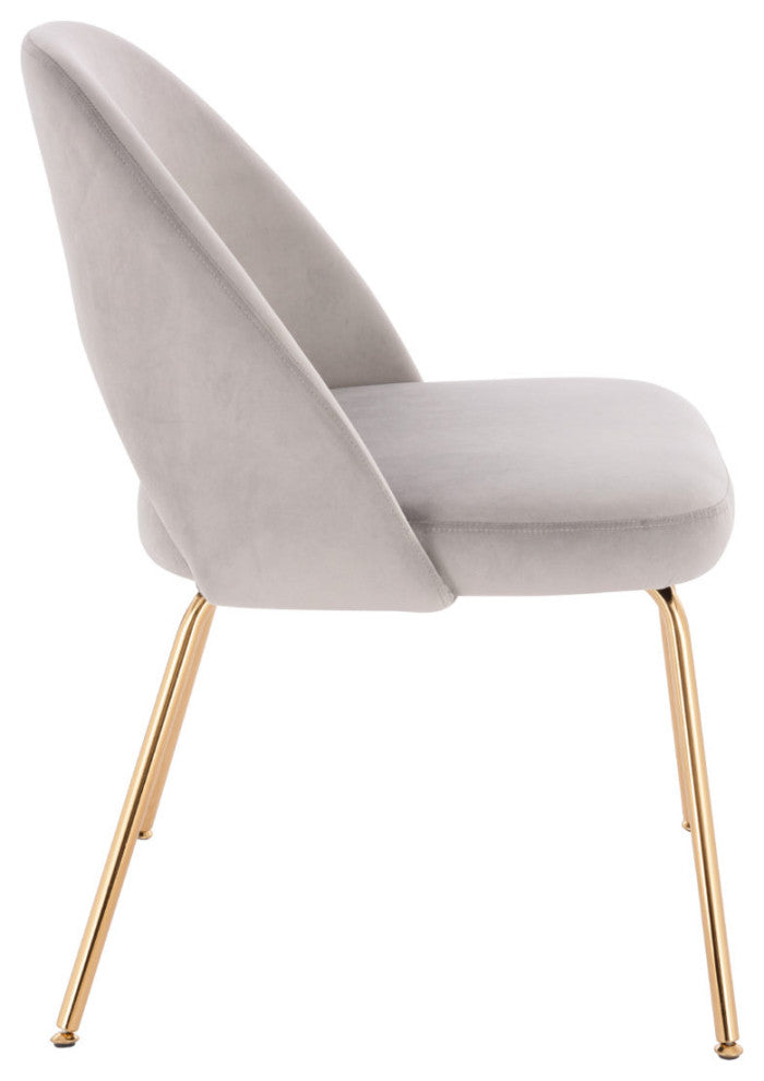 Sand Velvet Chair (Gold), Grey