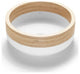 Lucca Solid Surface bathroom vessel sink. Natural wood, White-Natural Birch