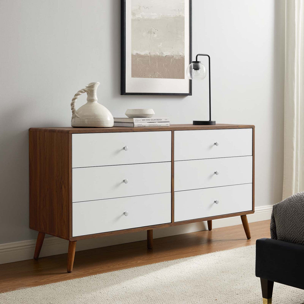 Transmit 60" Dresser, Walnut White