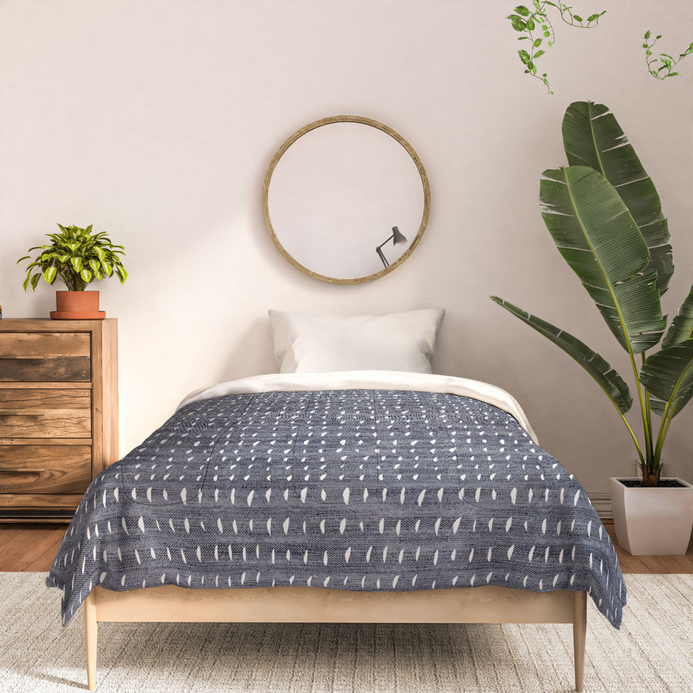 Deny Designs Holli Zollinger Bogo Denim Rain Light Bed in a Bag, Twin Xl