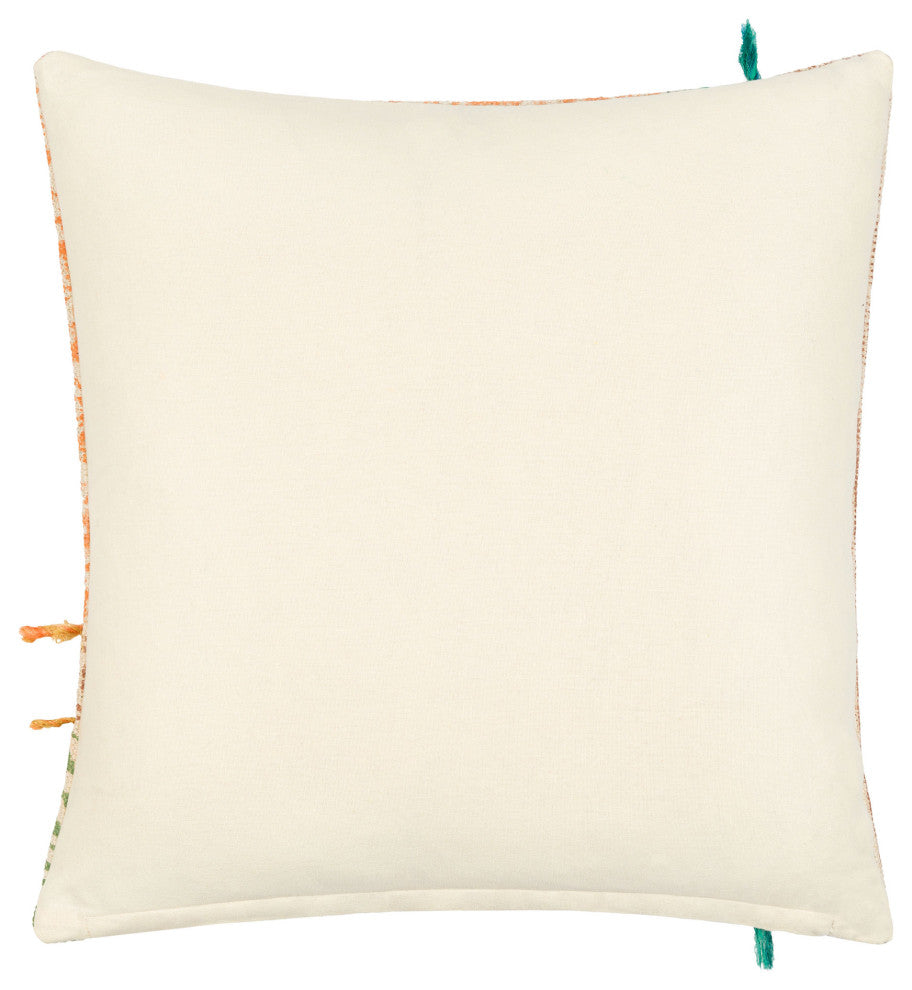 Surya Sanga Pillow Shell With Down Insert 20"H X 20"W Light Beige