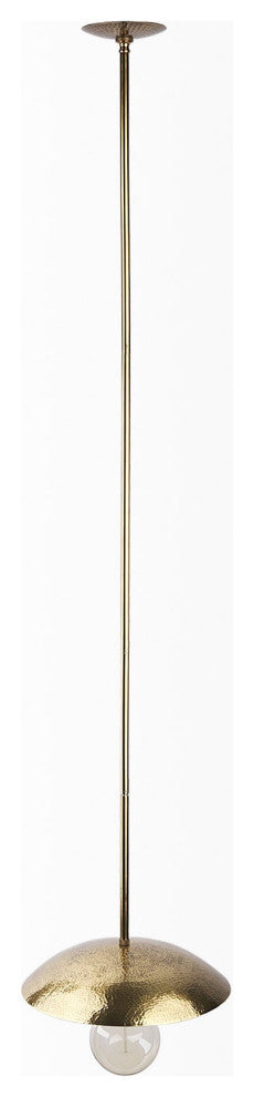 Hammered Gold Metal Hanging Pendant Light