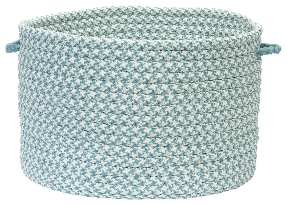 Outdoor Houndstooth Tweed Basket, Large