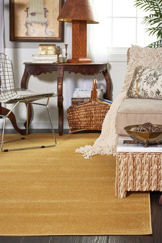Unique Loom Gold Solid Williamsburg 5' 0 x 8' 0 Area Rug