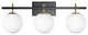 3-Lights Bathroom White Glass Shades Wall Sconce Vanity Light Fixtures