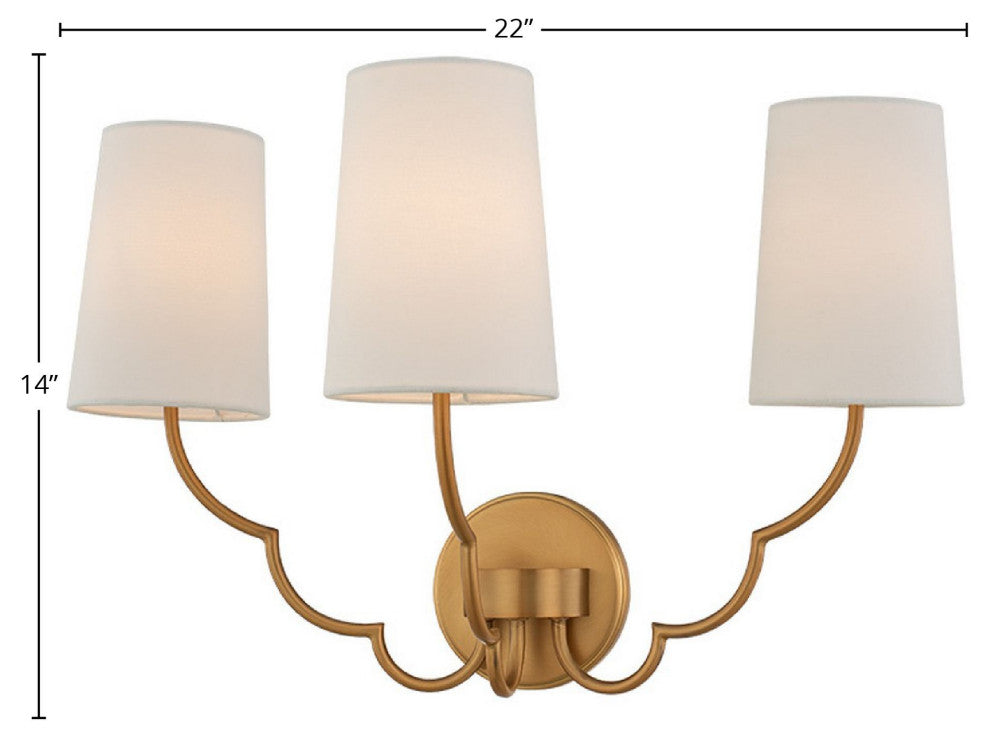 Sophia 3 Light Wall Sconce