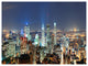 Montreal at Dusk Panorama, Landscape Canvas Art Print, 40"x30"