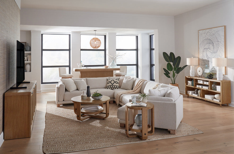 Round End Table With Shelf