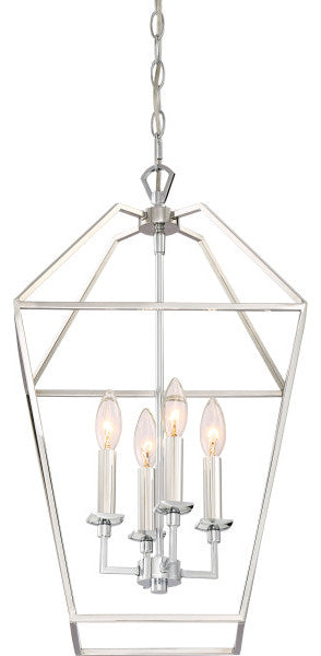 Quoizel AVY5204PN Four Light Foyer Pendant Aviary Palladian Bronze