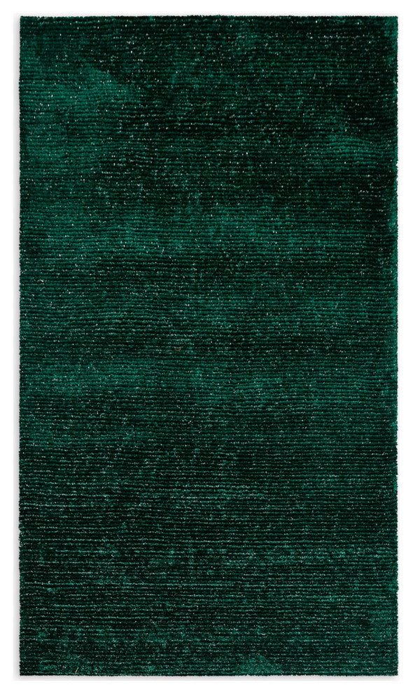 5" x 7" Green Modern Shimmery Area Rug