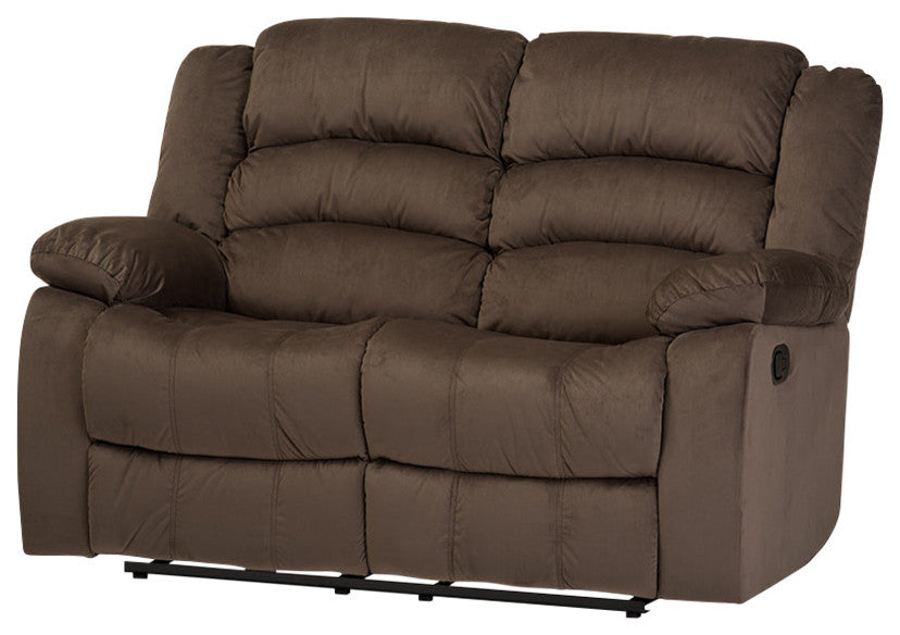 Hollace Taupe Microsuede 2-Seater Recliner