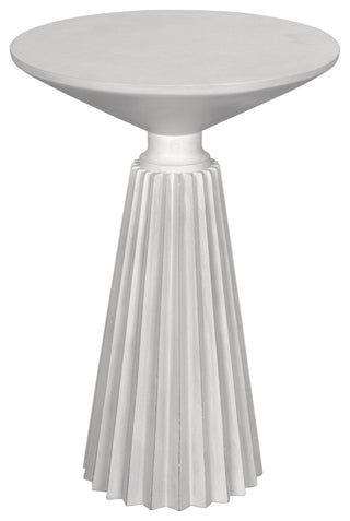 Orson Modern Round White Side Table
