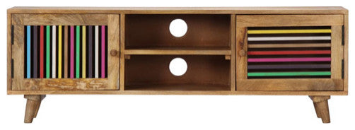 vidaXL TV Stand TV Unit Sideboard TV Console Media Cabinet Solid Mango Wood