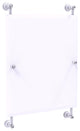 Carolina Crystal Frameless Rail Mounted Mirror, Matte White
