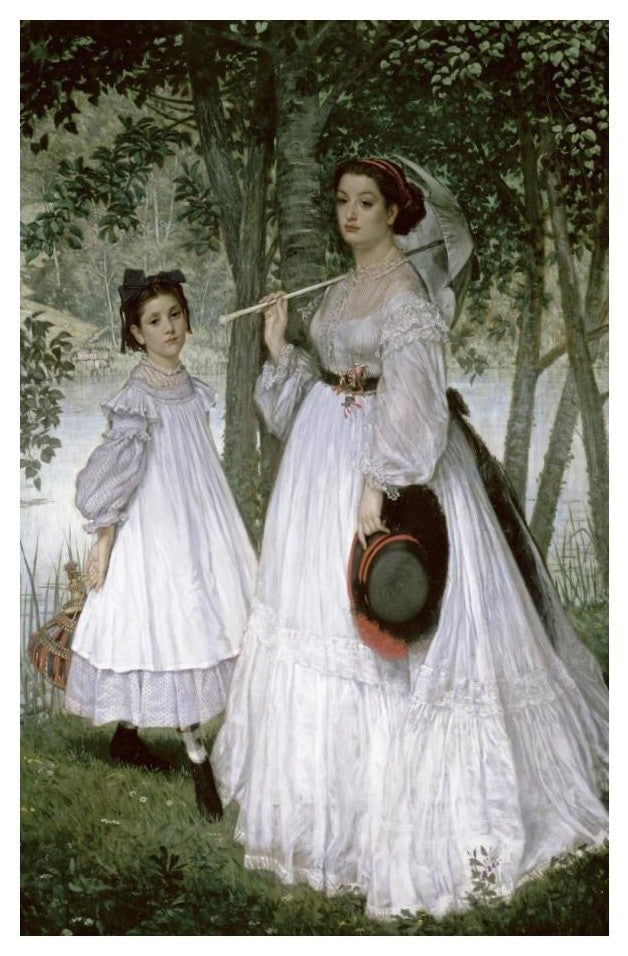 "Portrait in a Park" Digital Paper Print by James Tissot, 16"x24"