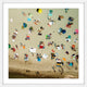 "Beach Towels" Framed Print by Karolis Janulis