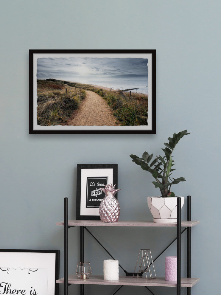"Cloud, Sun and Grass" Framed Painting Print, 30x20
