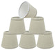 32861-6 Small Hardback Empire Chandelier Clip On Lamp Shade Light Gray 4"x6"x5"