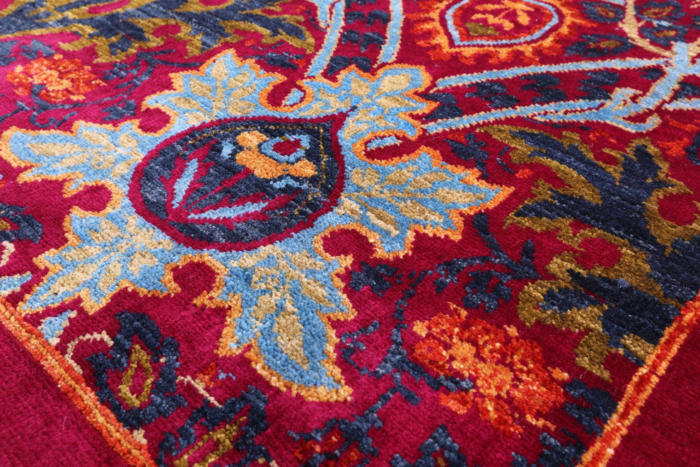 William Morris Hand Knotted Rug 6' 1" X 9' 2" Q6542