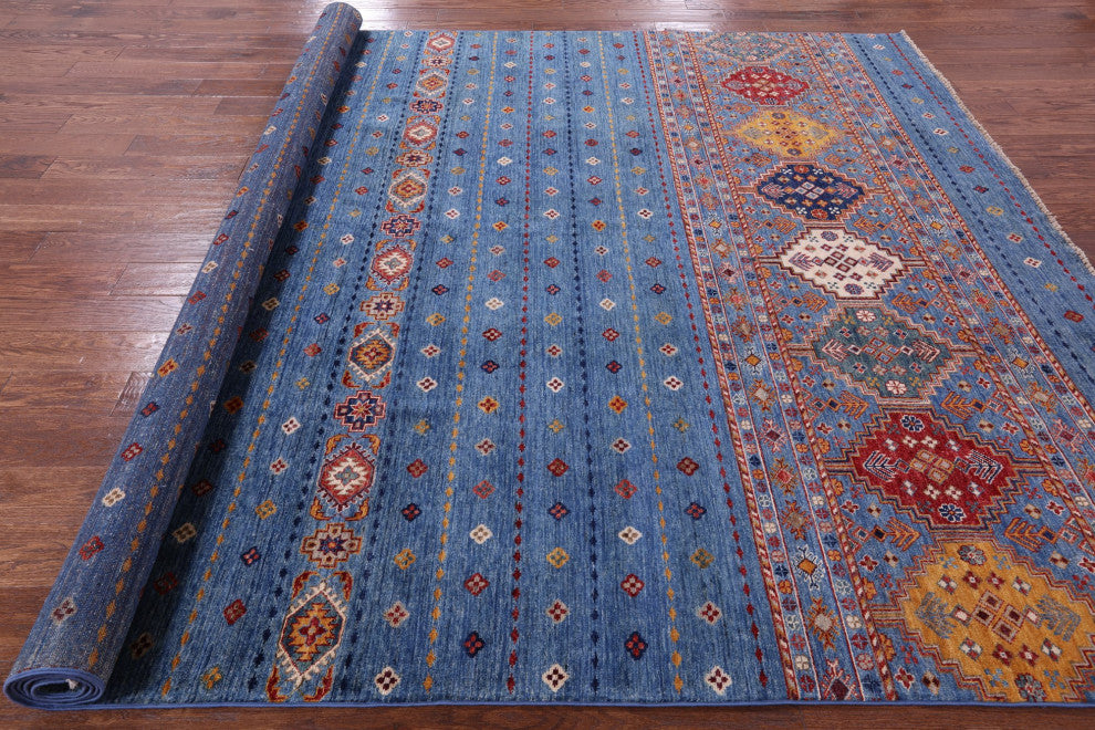 8' 3" X 11' 4" Khorjin Super Kazak Hand Knotted Rug Q5335